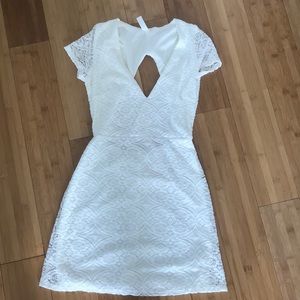 Lace Blue Blush white dress